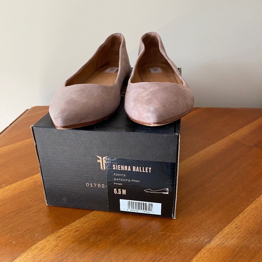 Frye Pink Suede Ballet Flat- Size 6.5
